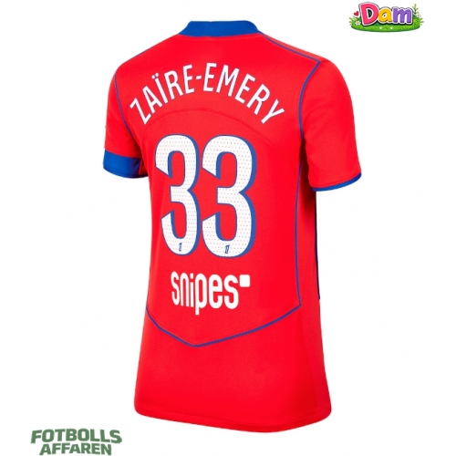Paris Saint-Germain Warren Zaire-Emery #33 Tredje Tröja Kvinnor 2025-26 Kortärmad